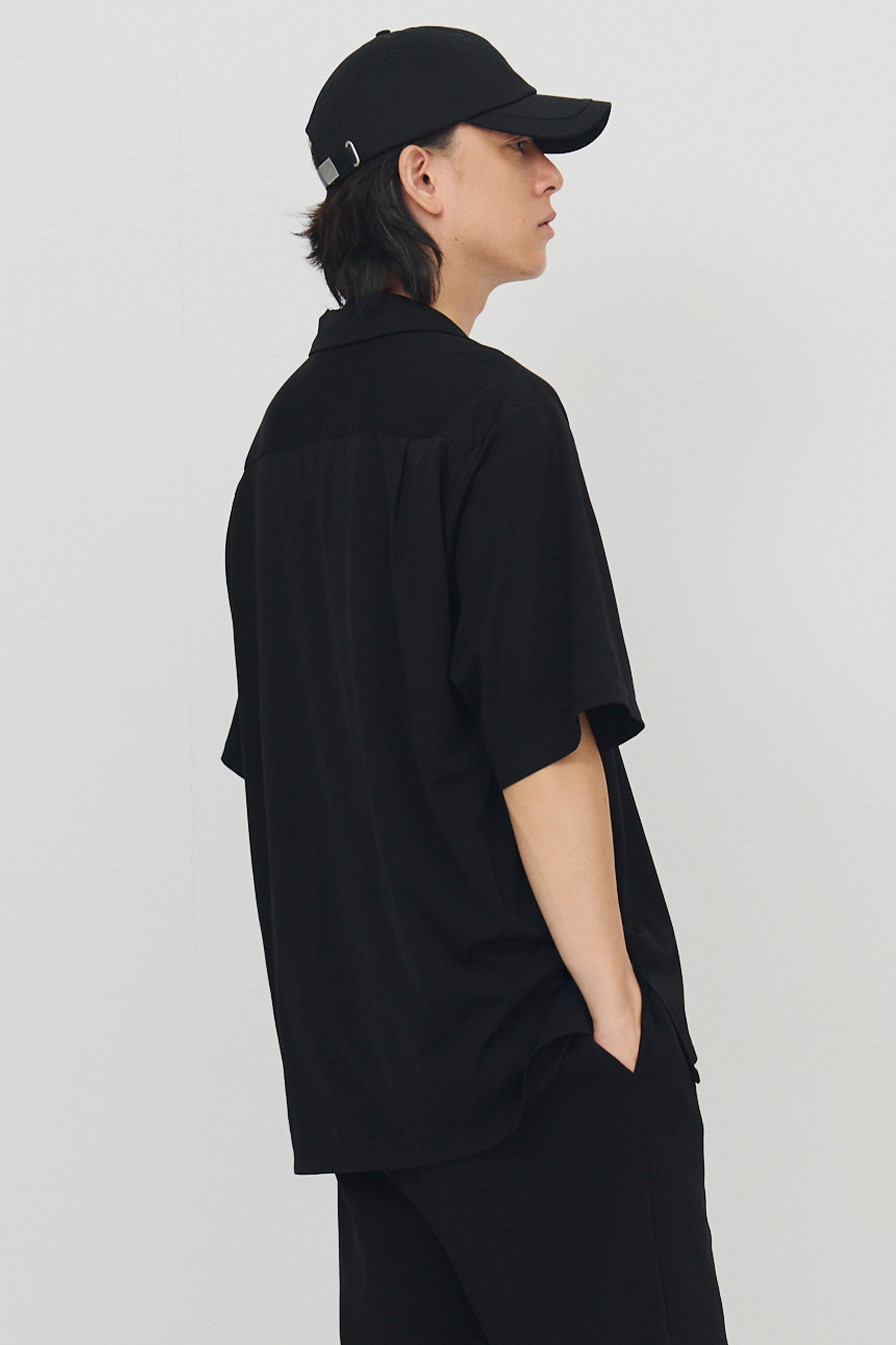 絲感短袖襯衫 Silk Halfsleeve - 經典黑 Black