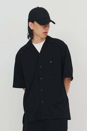 絲感短袖襯衫 Silk Halfsleeve - 經典黑 Black