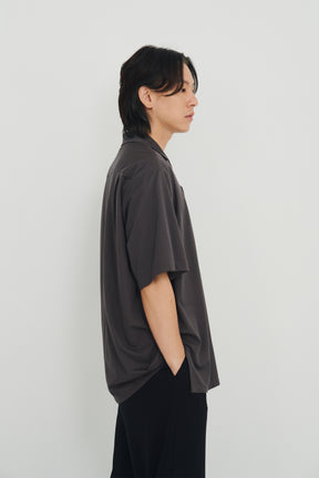 絲感短袖襯衫 Silk Halfsleeve - 暗夜灰 Dark Gray