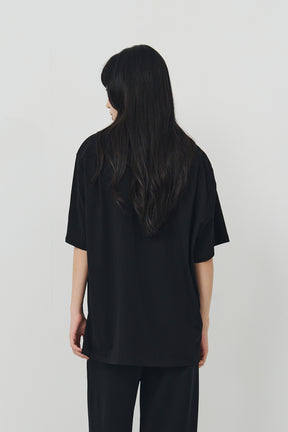 絲感短袖襯衫 Silk Halfsleeve - 經典黑 Black