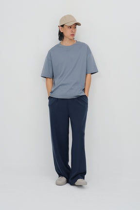柔膚空氣長寬褲 Tenderism Trousers - 藏青色 Navy