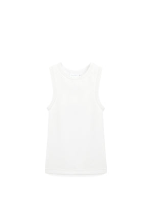 柔膚挖洞背心 Tenderism Tank Top - 經典白 White