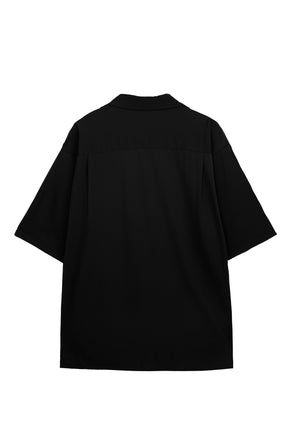 絲感短袖襯衫 Silk Halfsleeve - 經典黑 Black