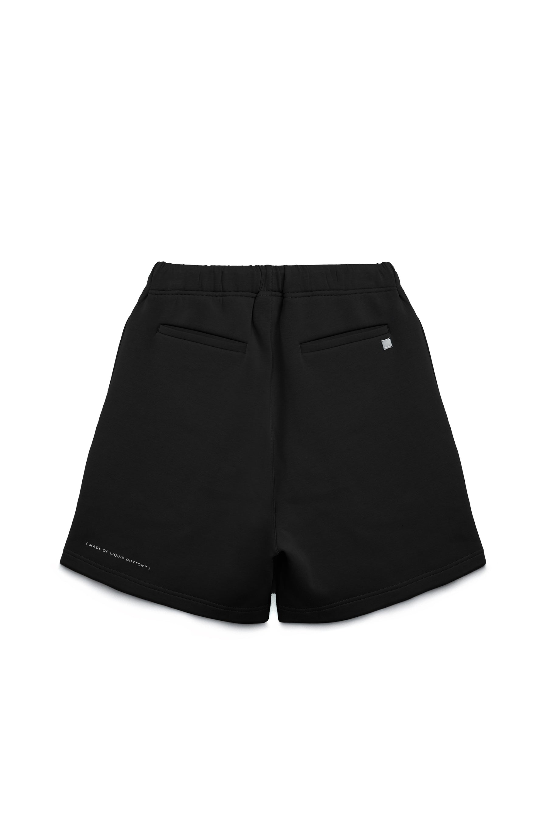 冰膚液態棉抓褶短褲 Tri-dots Liquid Shorts - 暗夜黑 Black