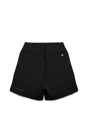 冰膚液態棉抓褶短褲 Tri-dots Liquid Shorts - 暗夜黑 Black