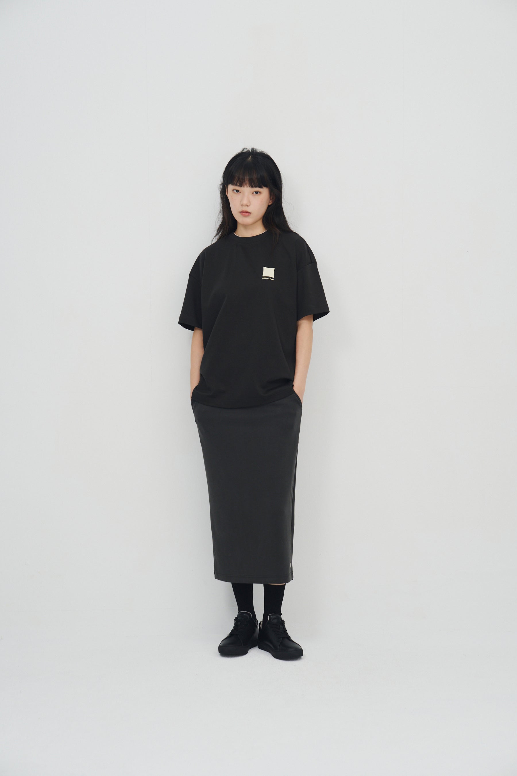 冰膚液態棉短T Quo Liquid Tee - 暗夜灰 Dark Gray