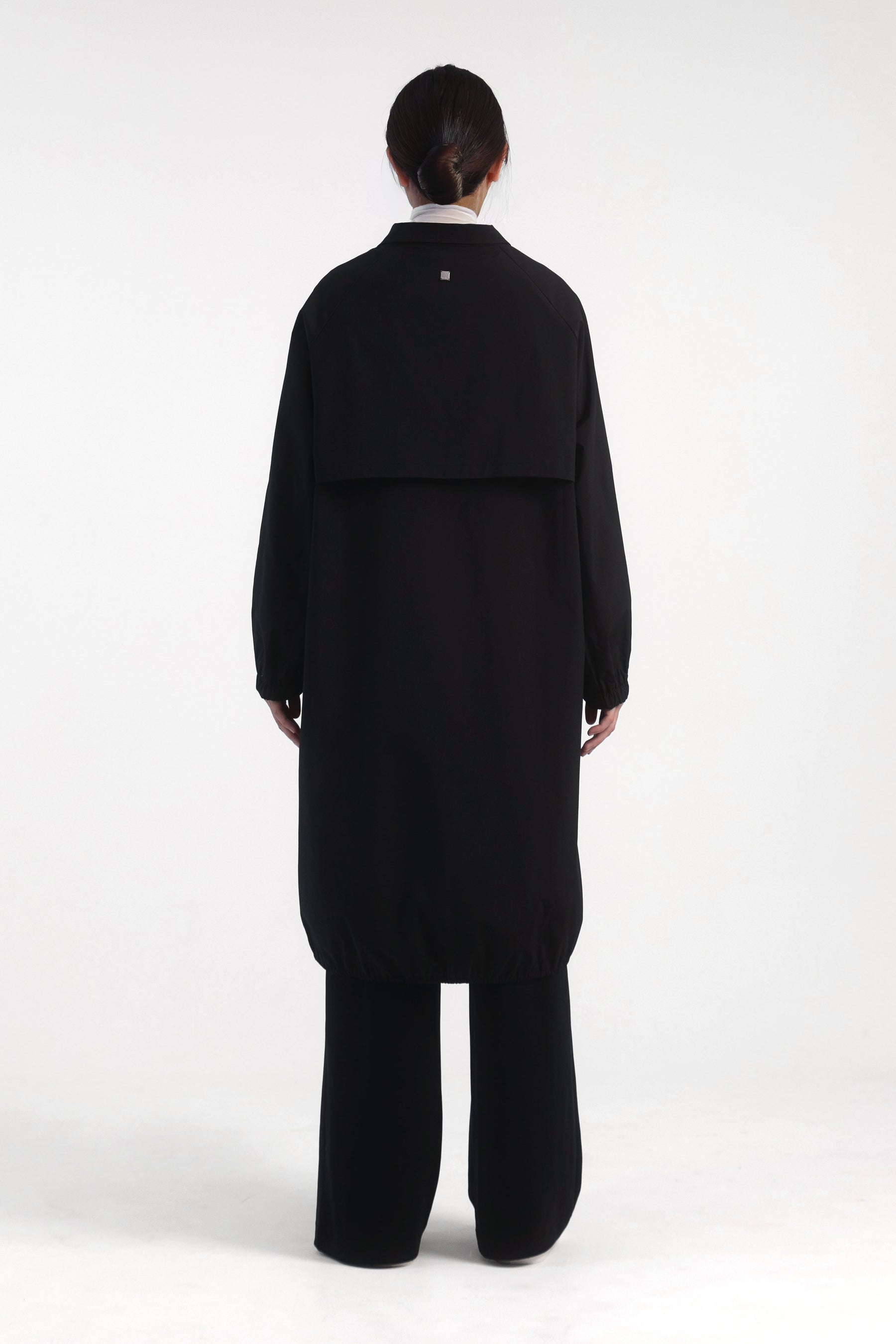 防潑水恆溫長版外套 Ti Coating Trench Coat - 經典黑 Black