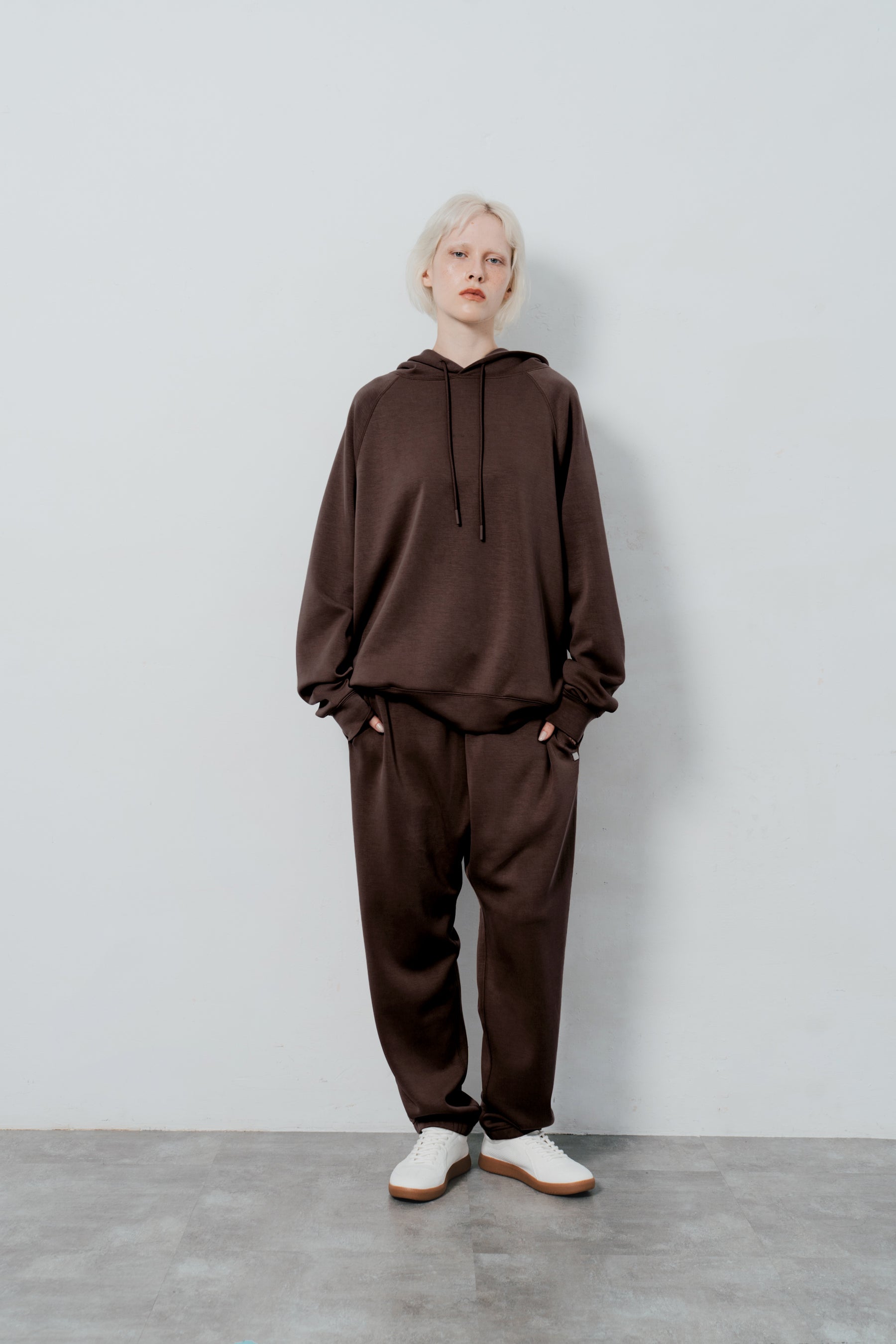 柔膚三點帽T Tenderism Tri-dots Hoodie - 可可棕 Cocoa Brown