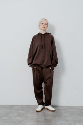 柔膚三點帽T Tenderism Tri-dots Hoodie - 可可棕 Cocoa Brown