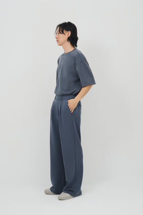 柔膚空氣長寬褲 Tenderism Trousers - 藍霧灰 Dove Gray