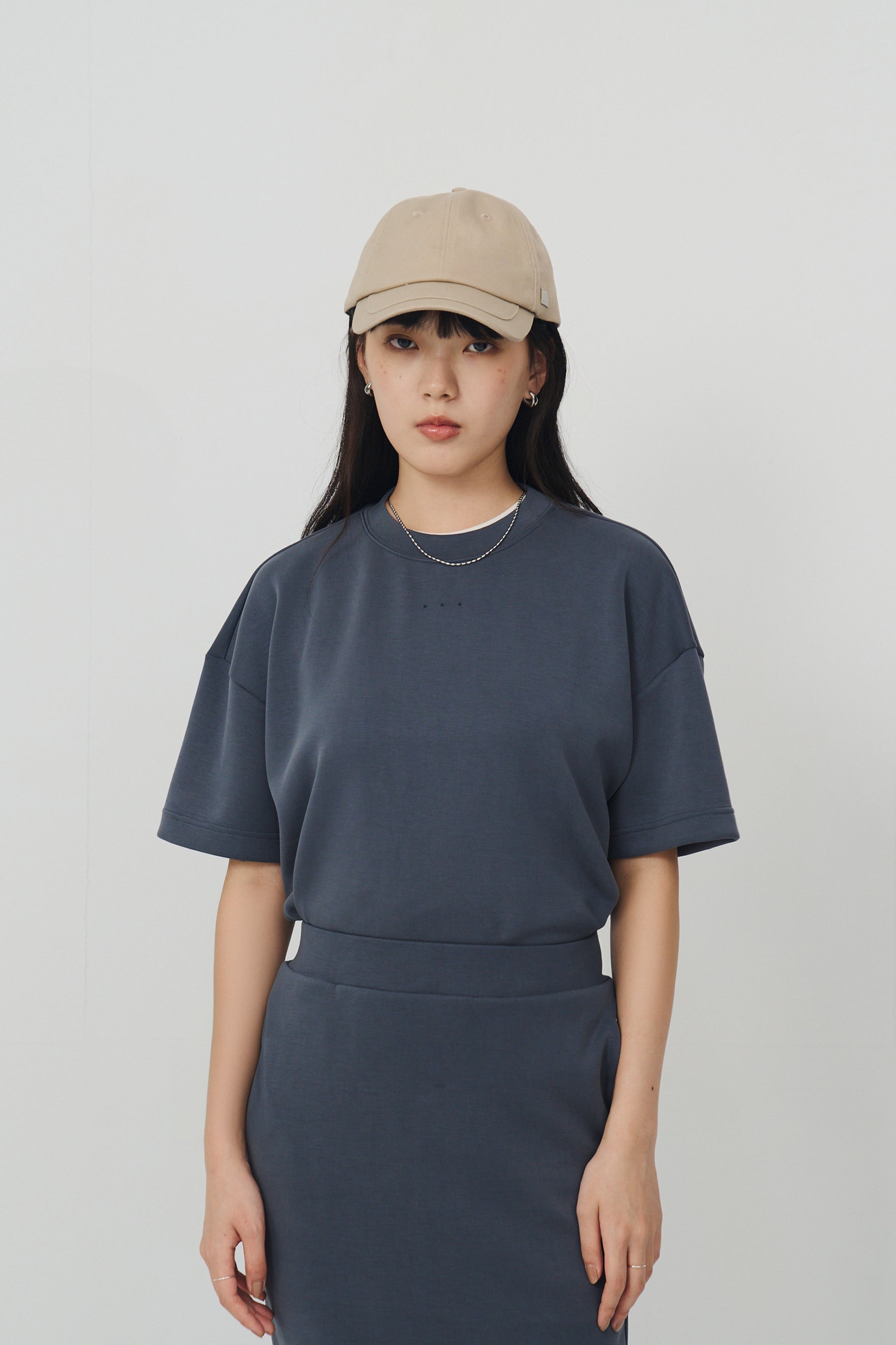 柔膚三點短T Tenderism Tri-dots Tee - 藍霧灰 Dove Gray
