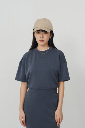柔膚三點短T Tenderism Tri-dots Tee - 藍霧灰 Dove Gray