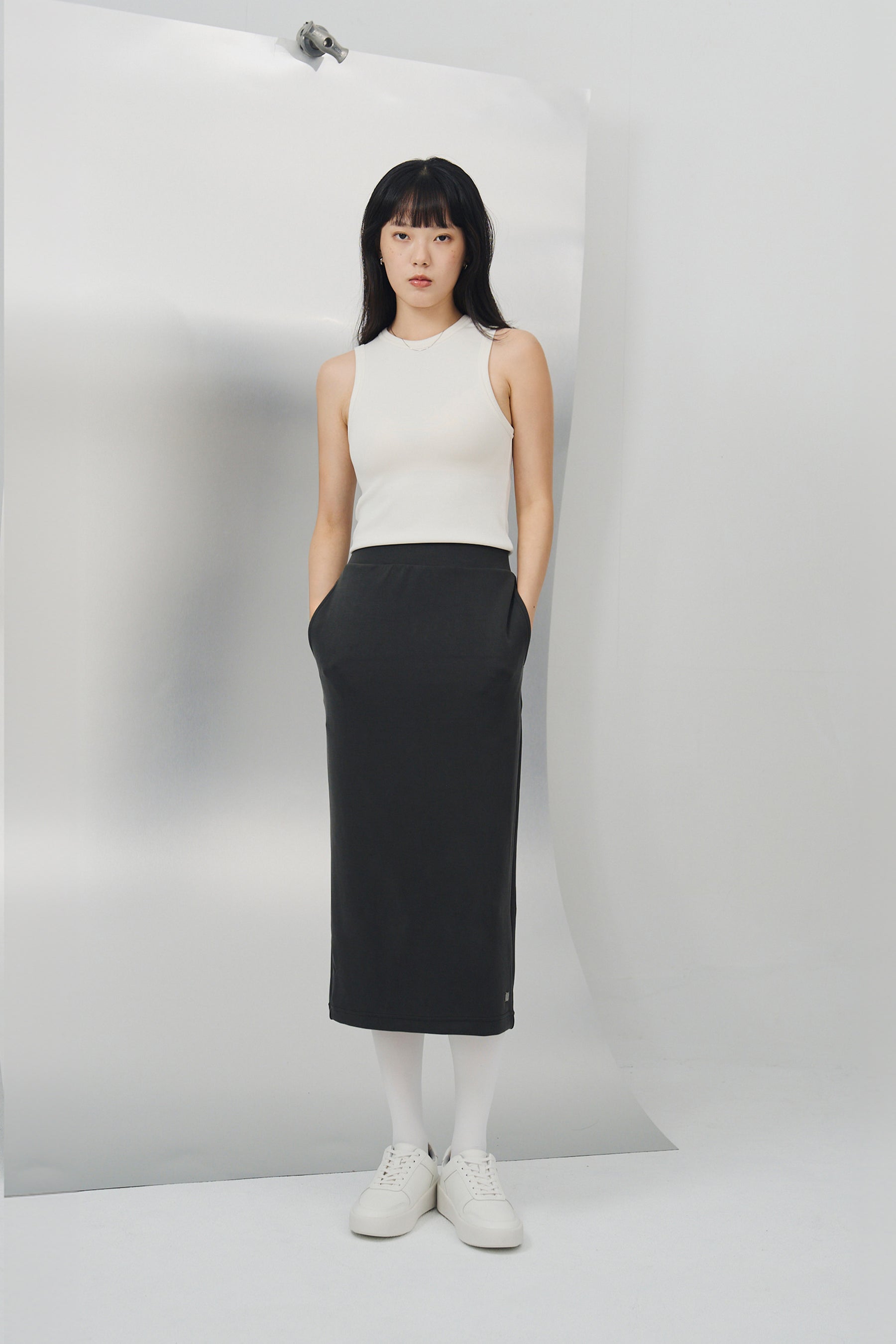 柔膚挖洞背心 Tenderism Tank Top - 經典白 White