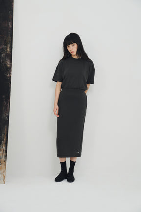 柔膚中長裙 Tenderism Midi Skirt - 隕石灰 Shaded Gray
