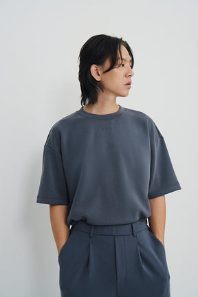 柔膚三點短T Tenderism Tri-dots Tee - 藍霧灰 Dove Gray