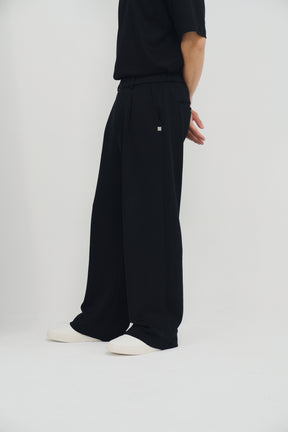 柔膚空氣長寬褲 Tenderism Trousers - 經典黑 Black