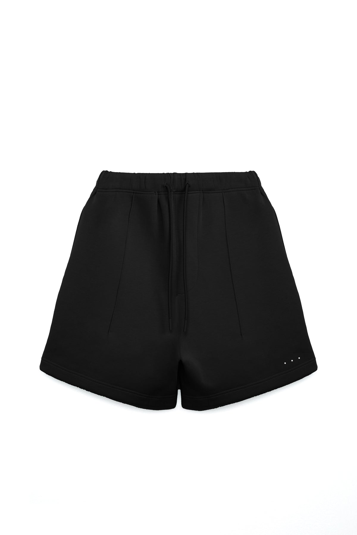 冰膚液態棉抓褶短褲 Tri-dots Liquid Shorts - 暗夜黑 Black