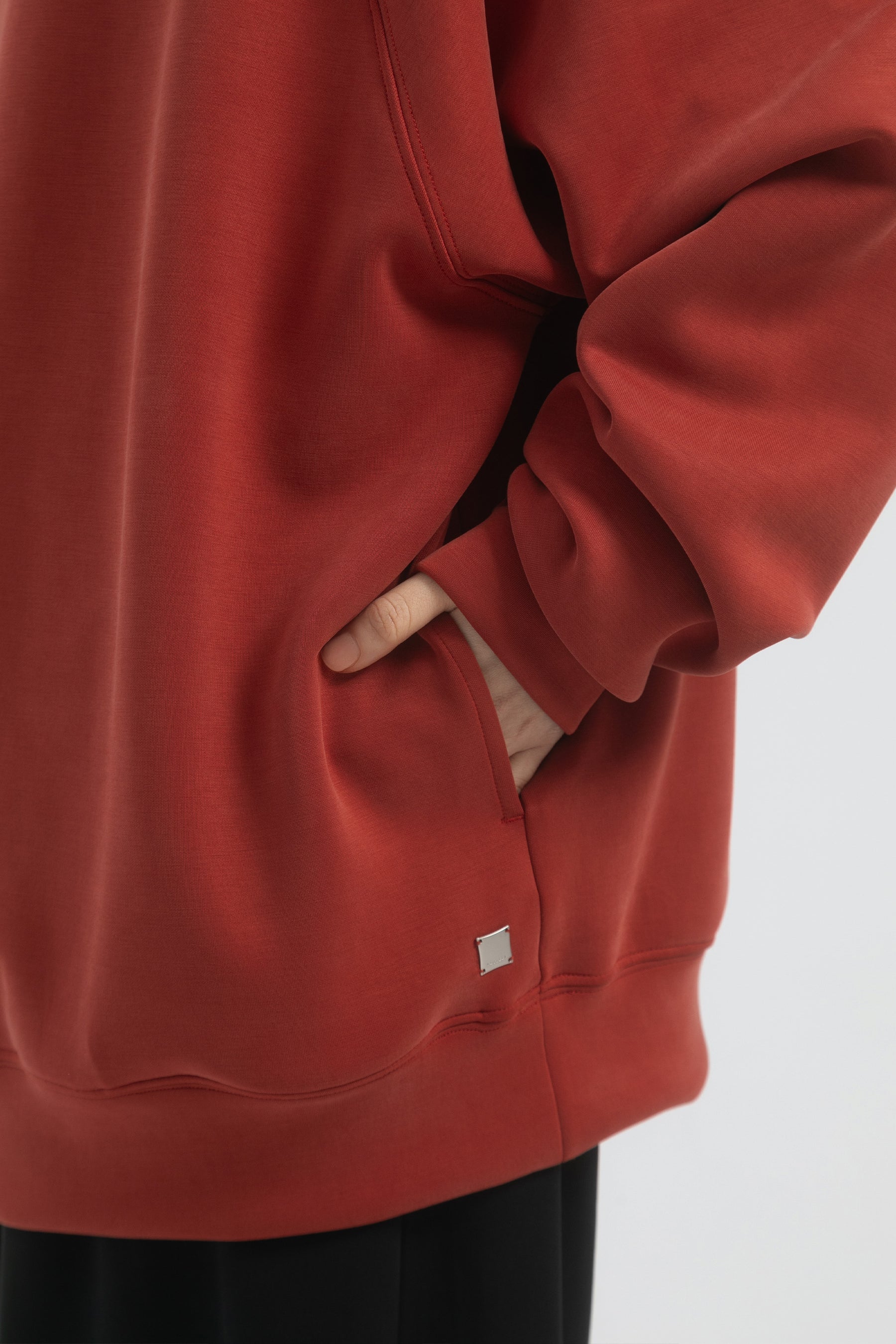 柔膚三點帽T Tenderism Tri-dots Hoodie - 晨曦紅 Sunrise Red