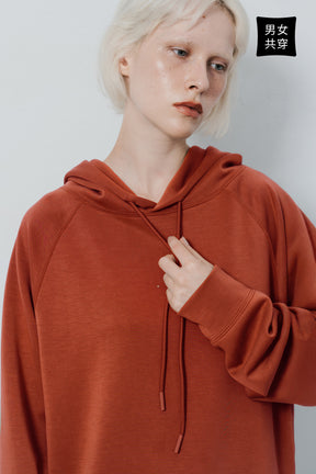 柔膚三點帽T Tenderism Tri-dots Hoodie - 晨曦紅 Sunrise Red