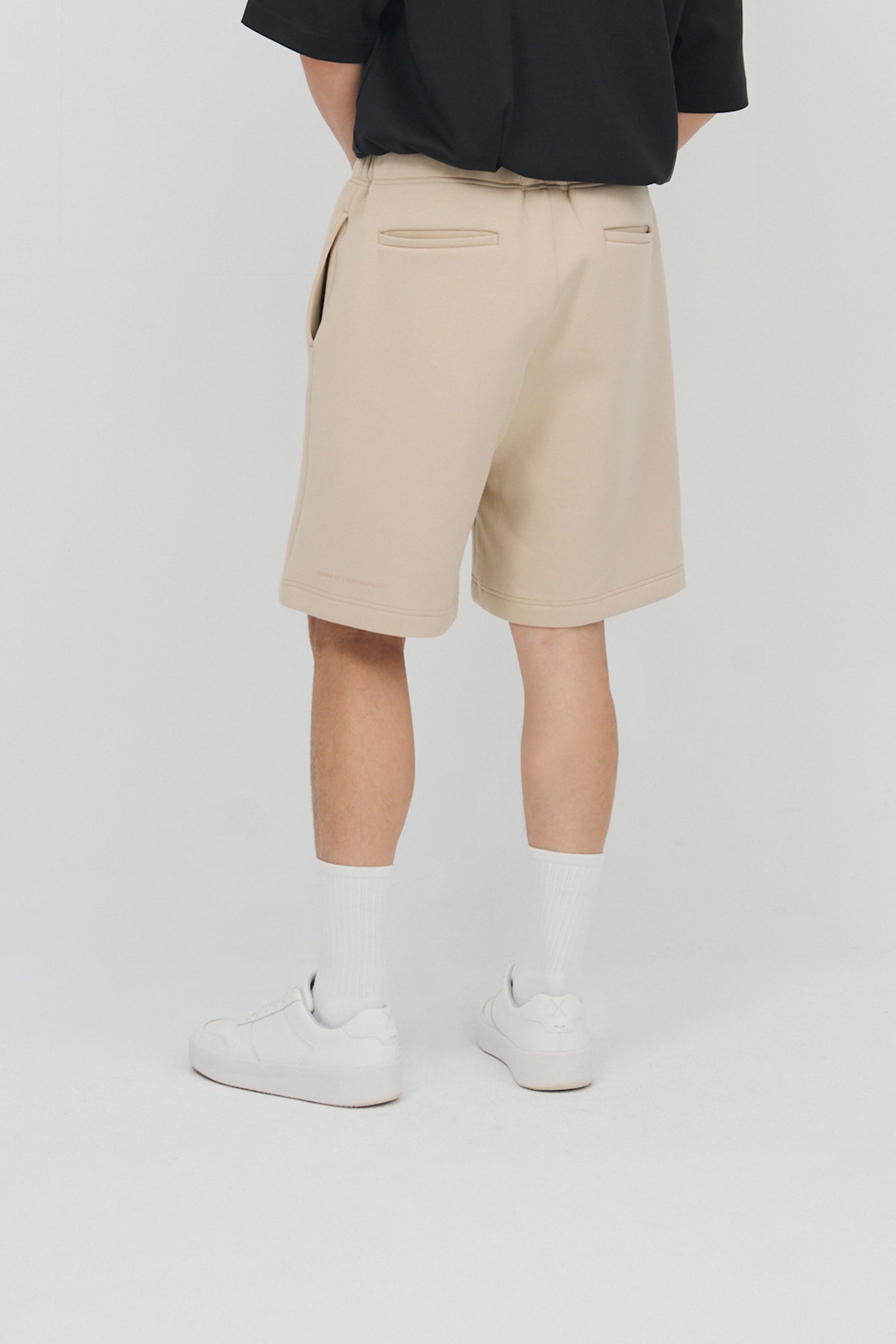 冰膚液態棉抓褶短褲 Tri-dots Liquid Shorts - 棕褐色 Taupe