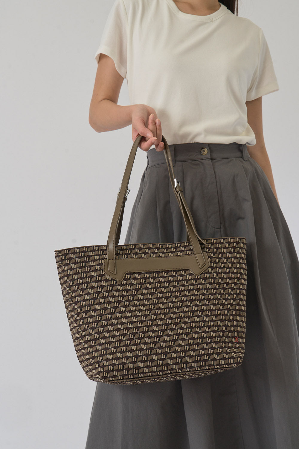 飛織帆布托特包 Re:Maison TT - 深褐色 Brown Multi