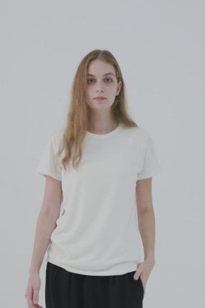 透氣抗菌和紙T Papier Tee - 經典白 White Women
