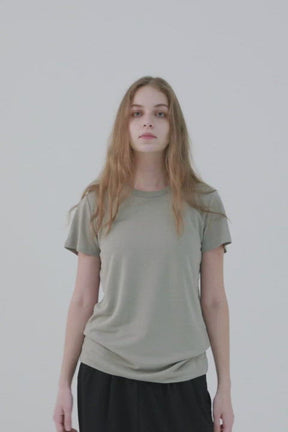 透氣抗菌和紙T Papier Tee - 經典灰 Gray Women