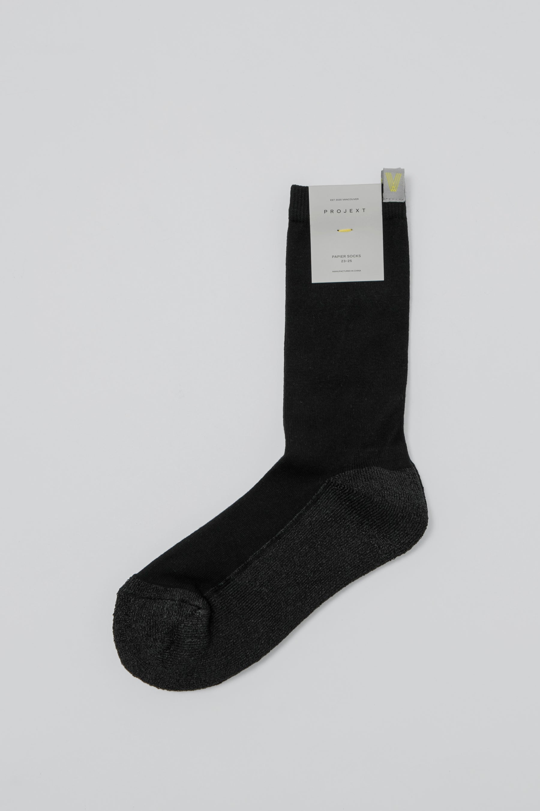 透氣抗菌和紙襪 Papier Crew Socks - 經典黑 Black