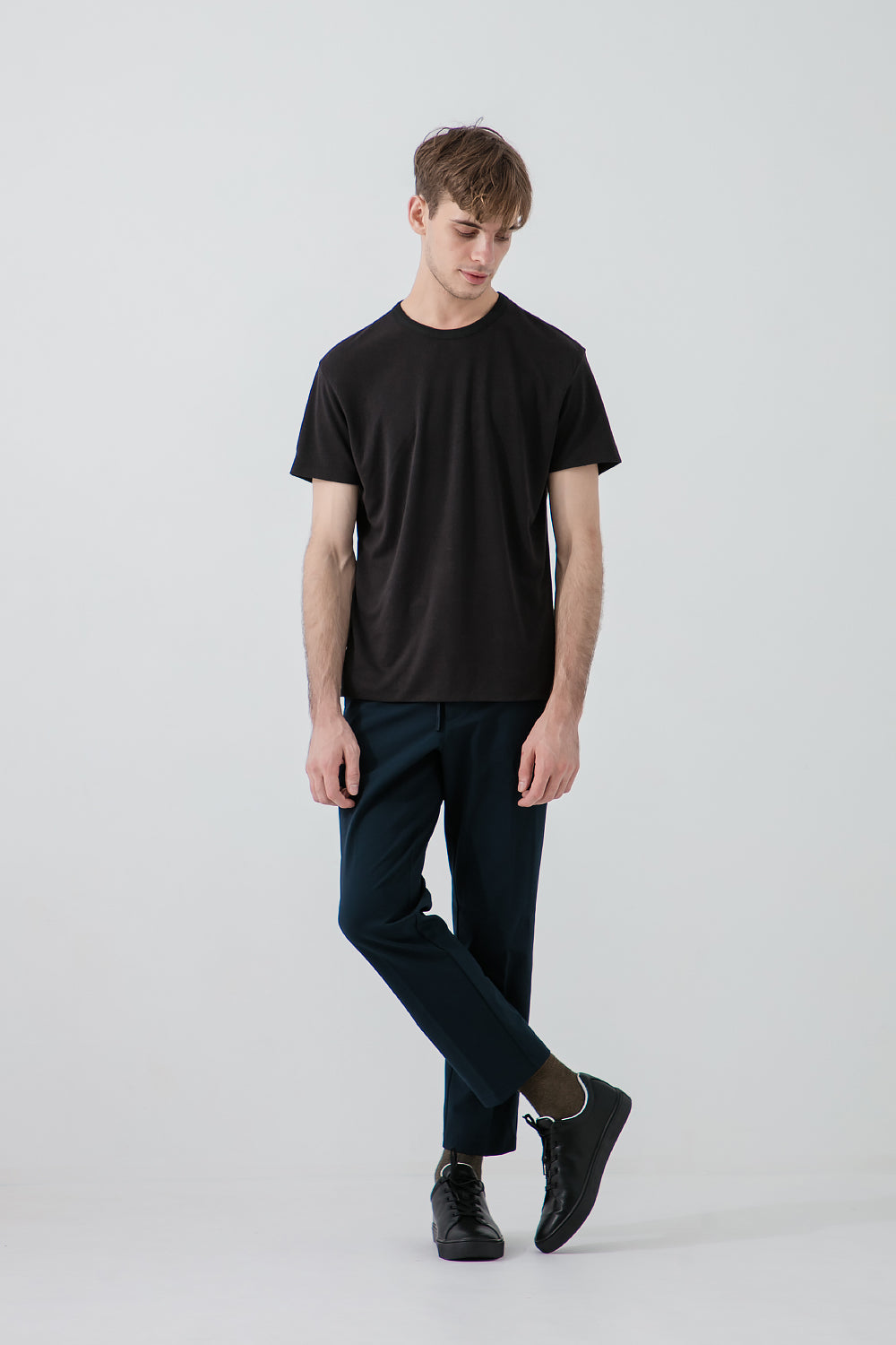 透氣抗菌和紙T Papier Tee - 經典黑 Black Men