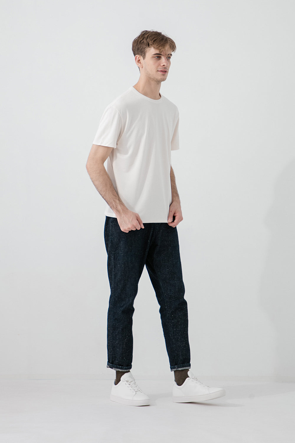 透氣抗菌和紙T  Papier Tee - 經典白 White Men