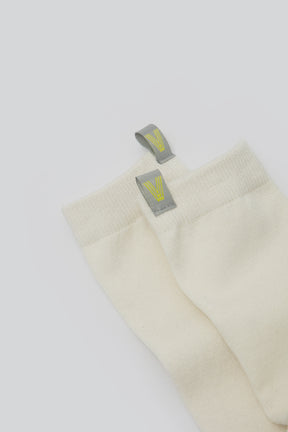 透氣抗菌和紙襪 Papier Crew Socks - 經典白 White