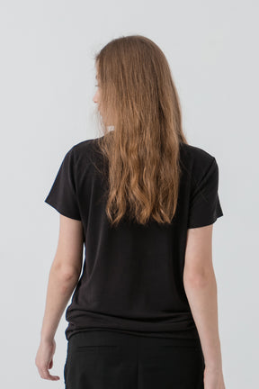 透氣抗菌和紙T Papier Tee - 經典黑 Black Women