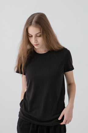 透氣抗菌和紙T Papier Tee - 經典黑 Black Women