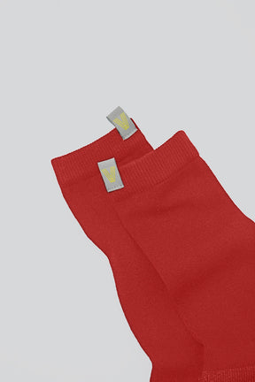 透氣抗菌和紙襪 Papier Crew Socks - 經典紅 Red